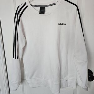Adidas WOMENs Crewneck in White with Black Accents